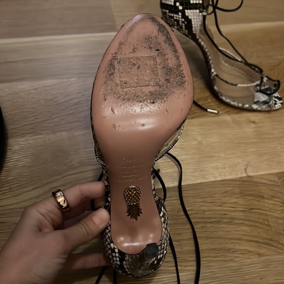 Aquazzura snake and plexi stilettos - Picture 3 of 3